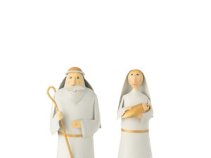 Beeld Brudone Metaal Meerkleurig H31 cm - Set van 2