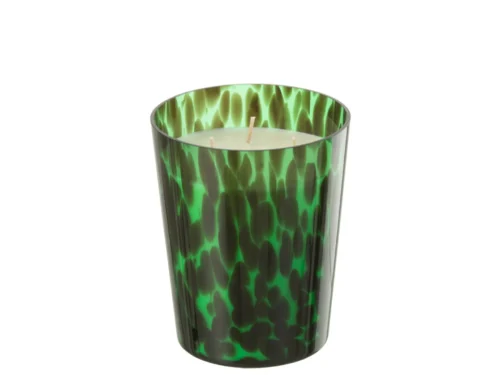 Geurkaars Noa Medium groen met sandelhoutgeur in glas, sfeervol en natuurlijk