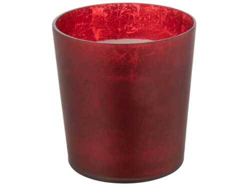Geurkaars Diedos glas rood met warme oud- en ambergeur, grote cilindervorm voor sfeervol interieur