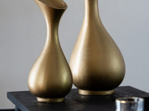 Vaas Zassonte Aluminium Goud H45 cm