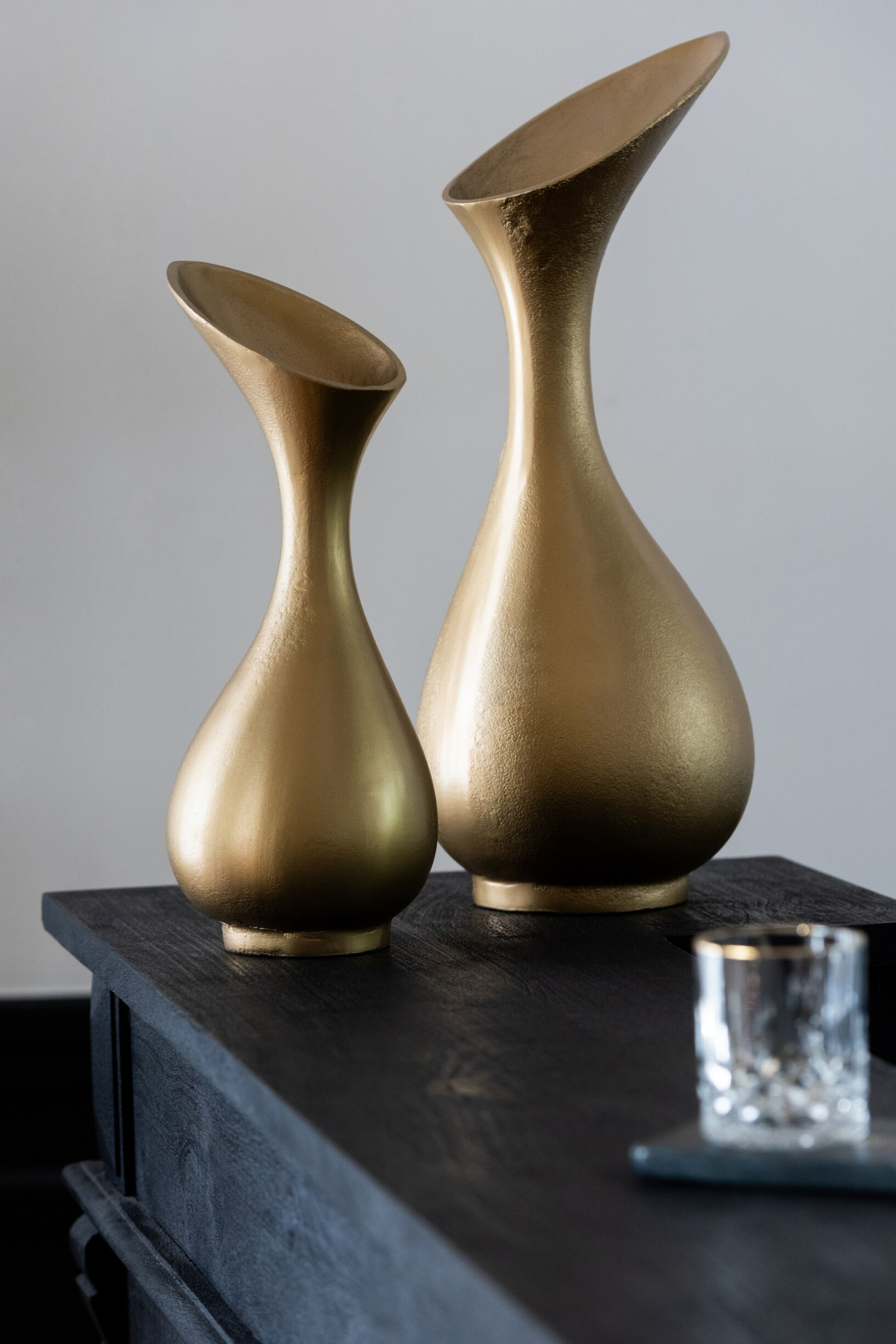 Vaas Zassonte Aluminium Goud H45 cm