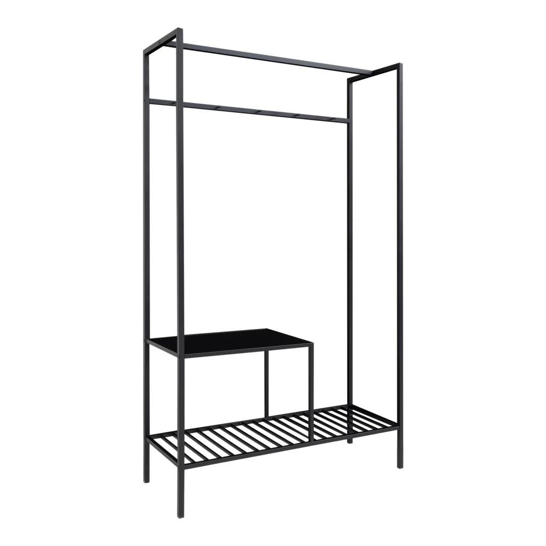 Kledingkast Kleimmum Zwart 101 cm - Afbeelding 2