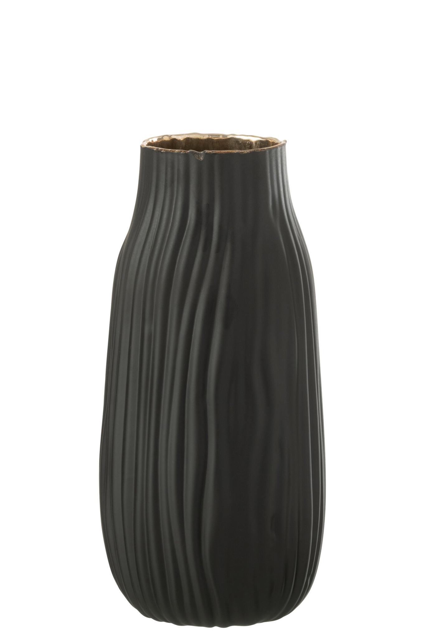 Vaas Jordea Glas Zwart H26 cm - Afbeelding 3
