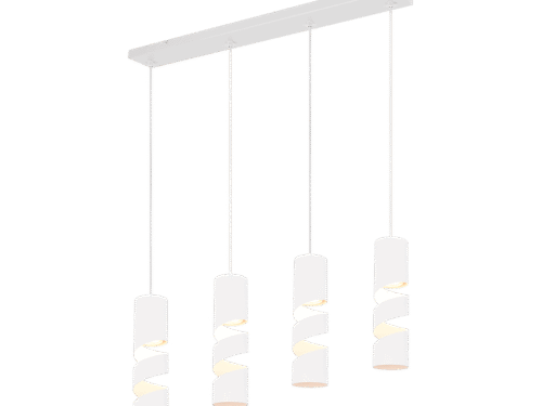 Hanglamp Slonum mat wit, set van 3 met slanke metalen kappen en GU10-fittingen