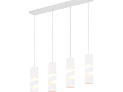 Hanglamp Slonum mat wit, set van 3 met slanke metalen kappen en GU10-fittingen