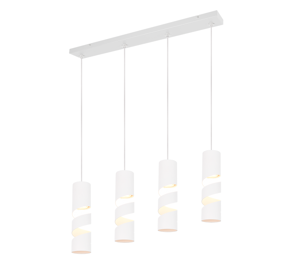 Hanglamp Slonum Mat Wit Ø7,5 cm - Set van 3