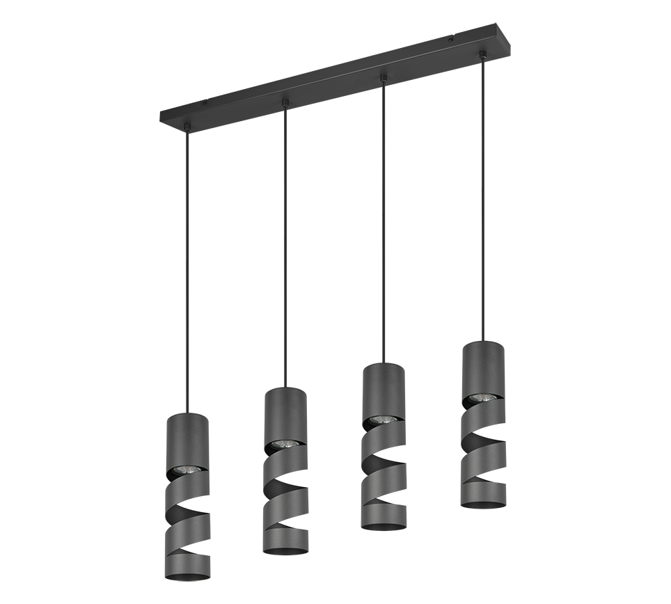Hanglamp Heiltand Mat Zwart Ø7,5 cm - Set van 3 - Afbeelding 3