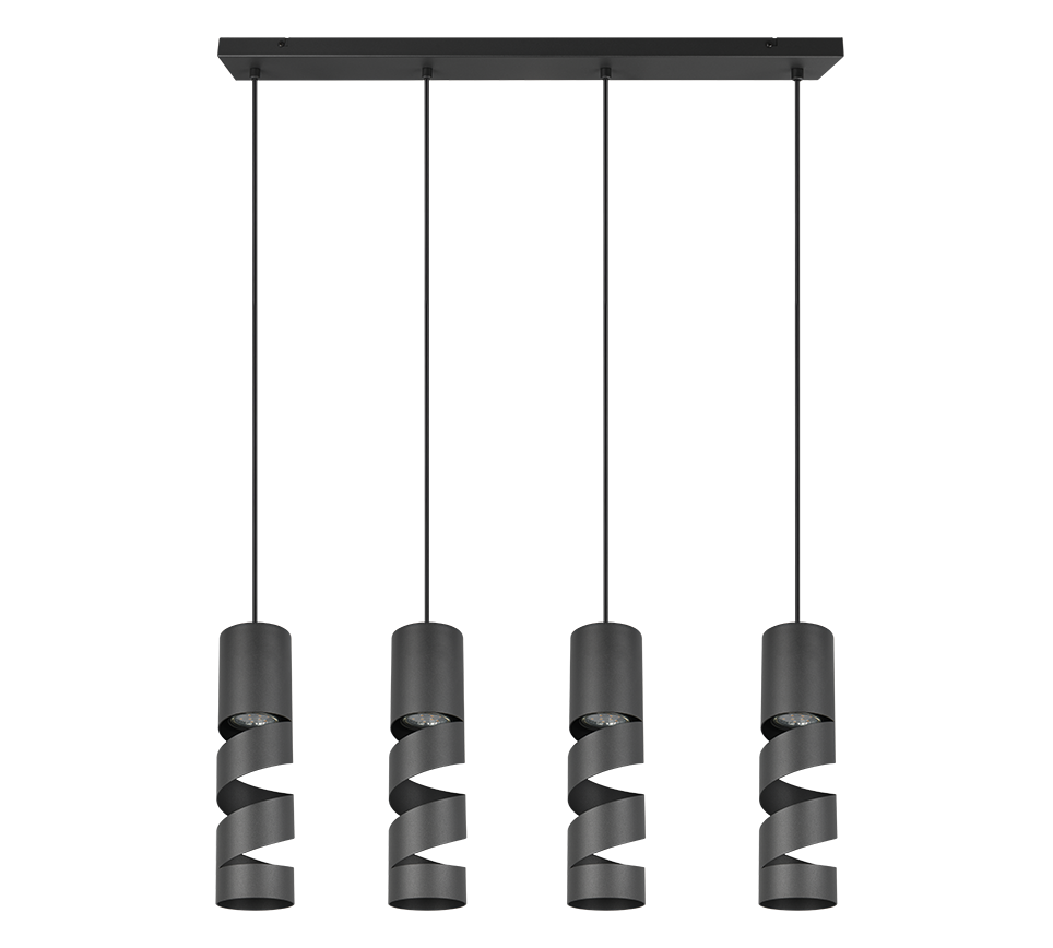 Hanglamp Heiltand Mat Zwart Ø7,5 cm - Set van 3 - Afbeelding 4