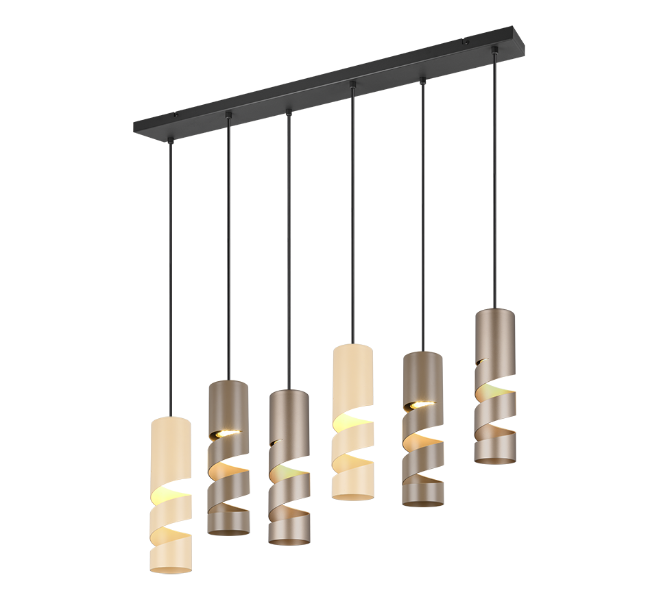 Hanglamp Montak Meerkleurig Ø7,5 cm - Set van 3