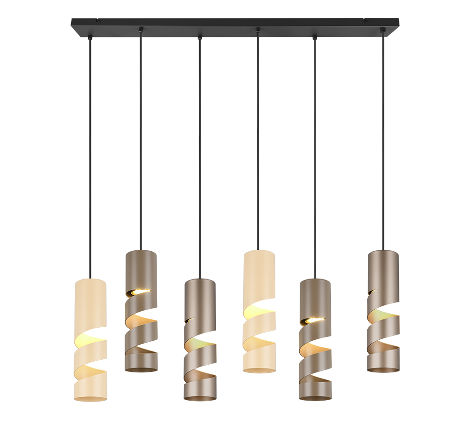 Hanglamp Montak Meerkleurig Ø7,5 cm - Set van 3 - Afbeelding 2