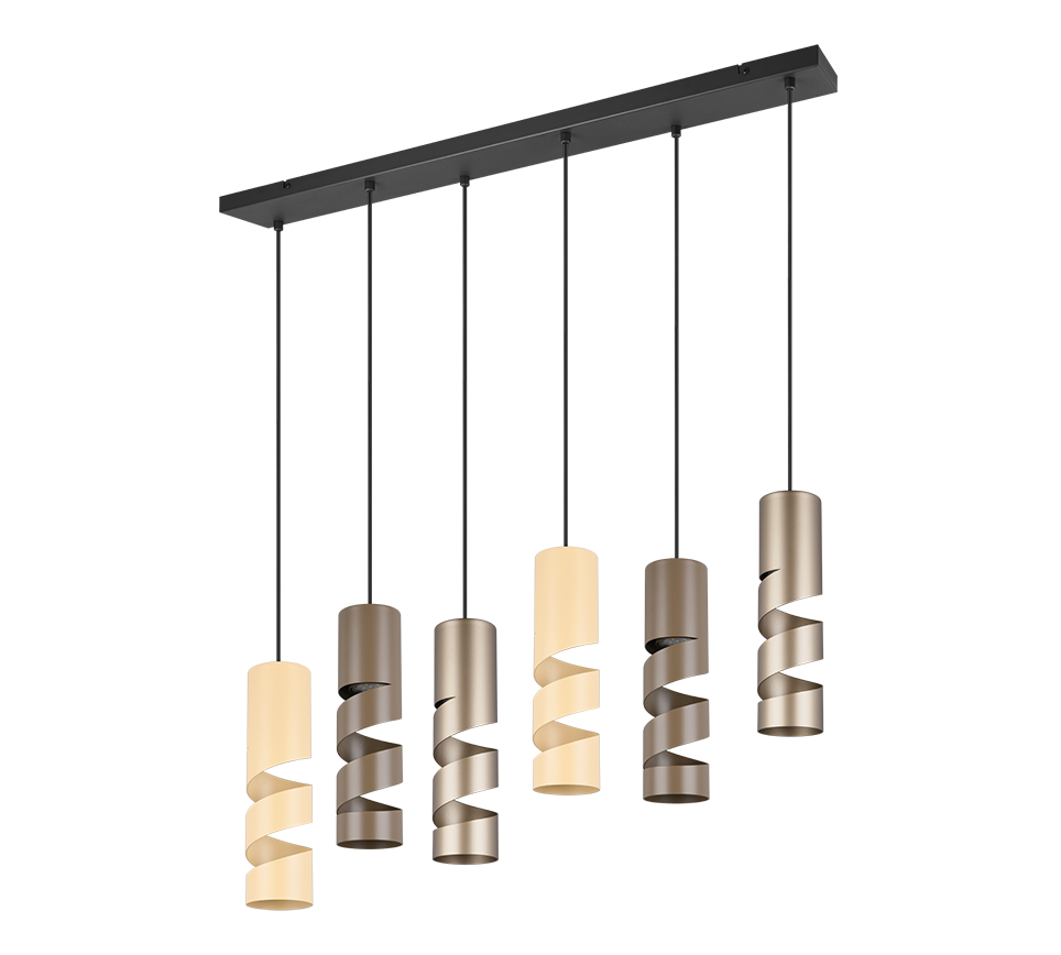 Hanglamp Montak Meerkleurig Ø7,5 cm - Set van 3 - Afbeelding 3