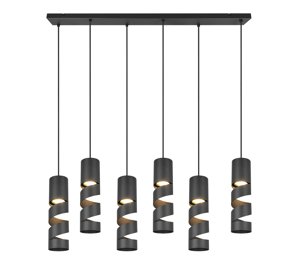 Hanglamp Meisten Mat Zwart Ø7,5 cm - Set van 3 - Afbeelding 2