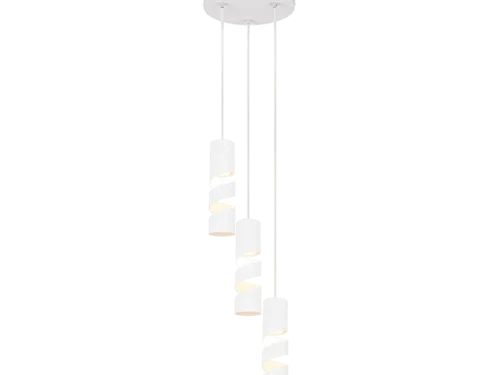Hanglamp Carme mat wit set van 3 met drie cilindervormige pendels en verstelbare hoogte