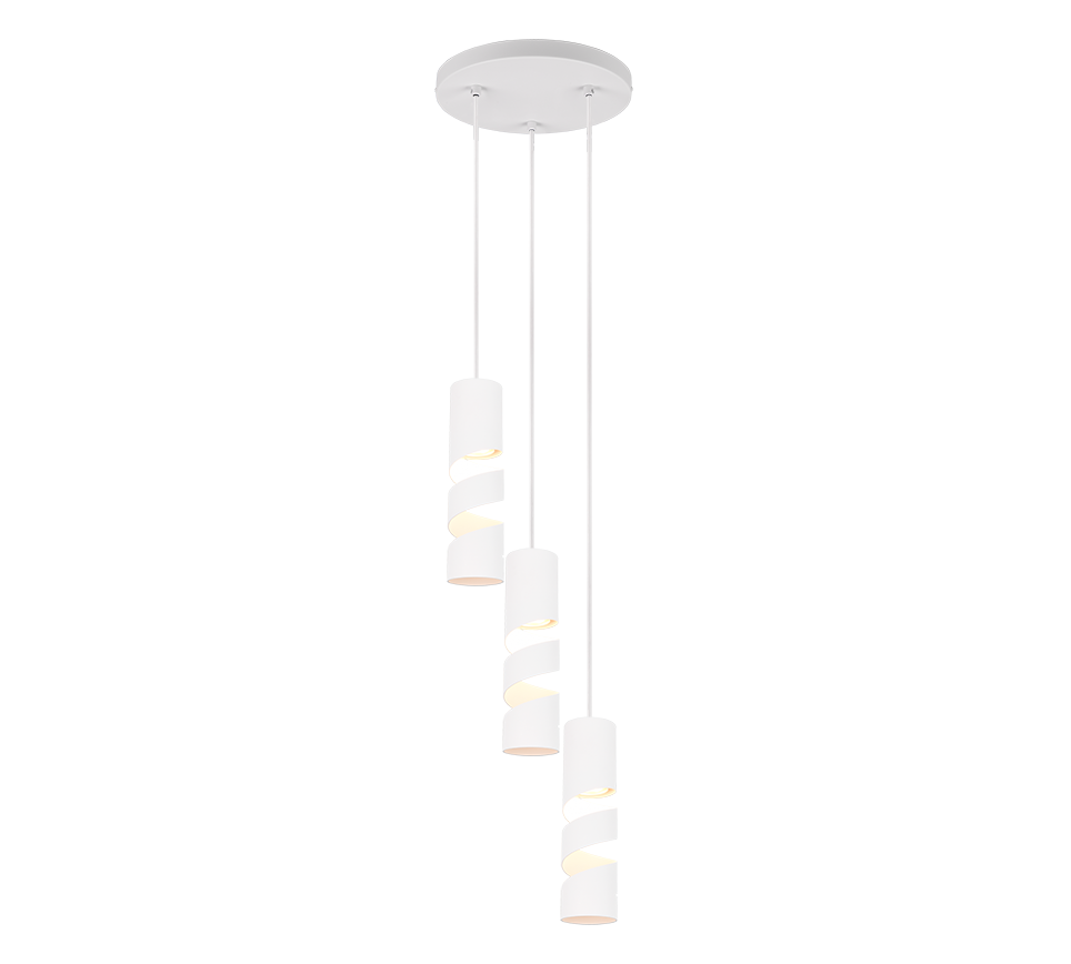 Hanglamp Carme Mat Wit Ø28 cm - Set van 3