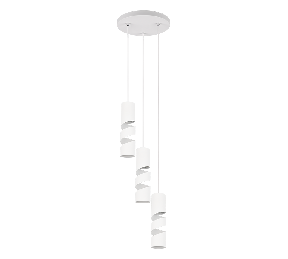 Hanglamp Carme Mat Wit Ø28 cm - Set van 3 - Afbeelding 2