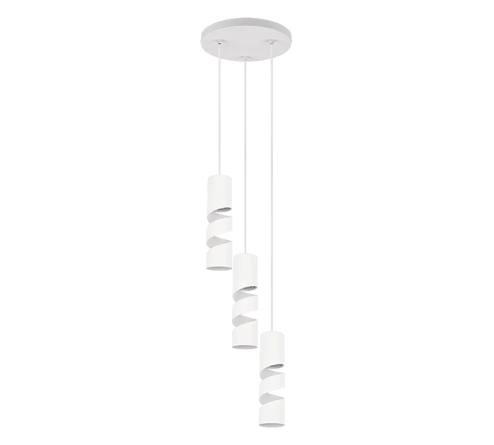 Hanglamp Carme Mat Wit Ø28 cm - Set van 3 - Afbeelding 2