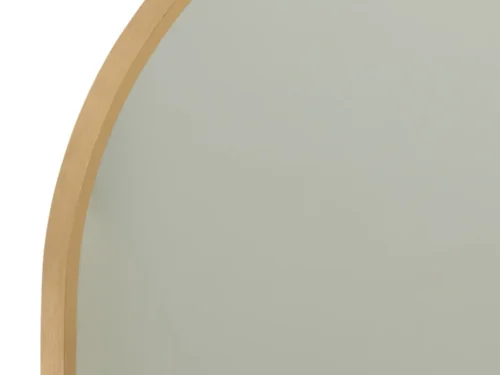 Ovale Spiegel Commane goud met slanke aluminium lijst, elegante ronde vorm en verfijnde uitstraling