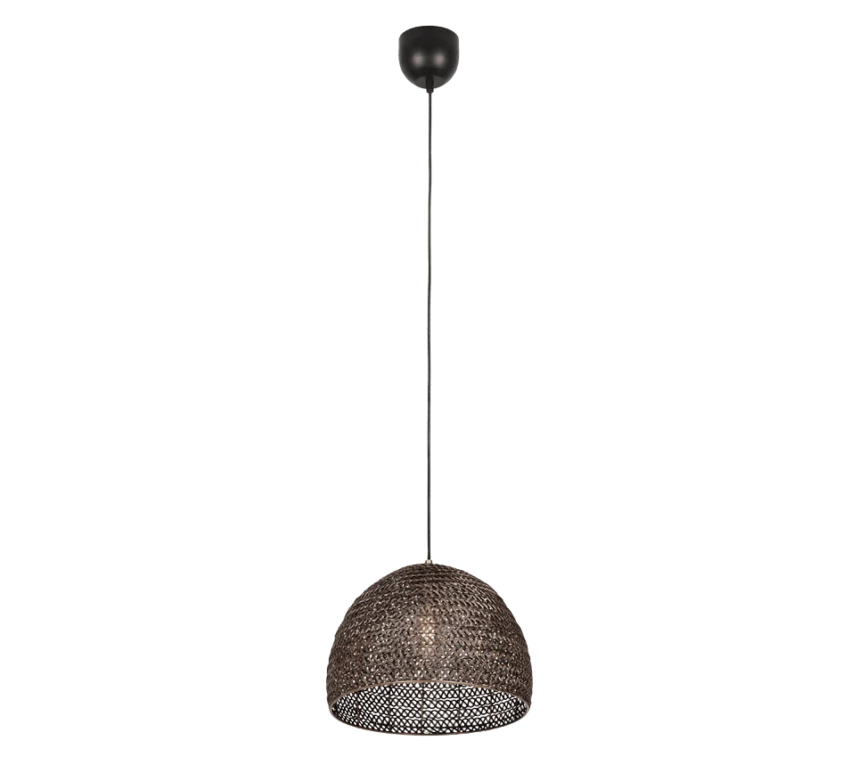 Hanglamp Graril brons Ø36 cm met verstelbare ophanging en metalen kap in moderne stijl