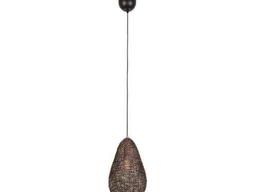 Gredand hanglamp brons Ø23 cm, verstelbaar met metalen opengewerkte kap, set van 3