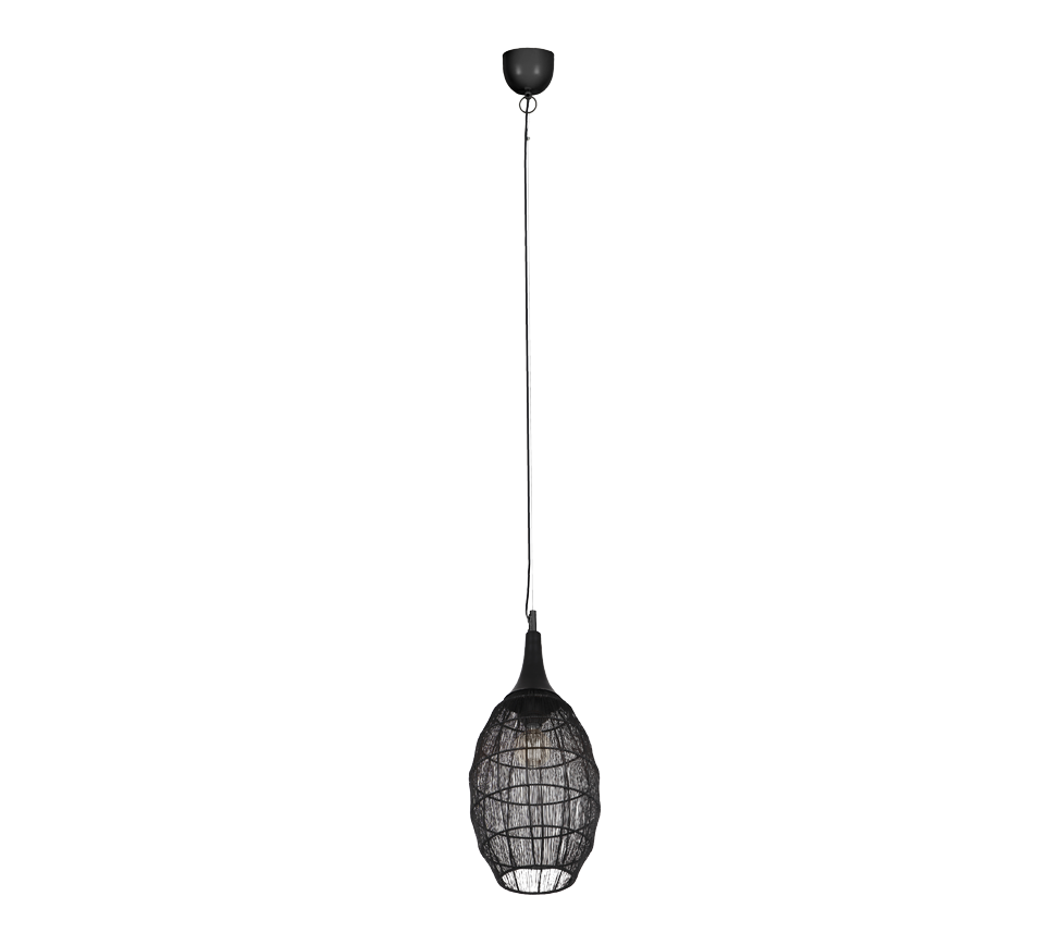 Hanglamp Beemmona Mat Zwart Ø26 cm - Set van 3