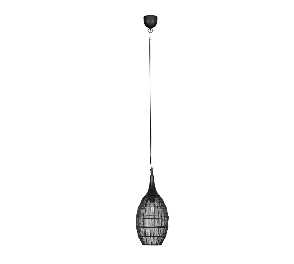 Hanglamp Beemmona Mat Zwart Ø26 cm - Set van 3 - Afbeelding 2