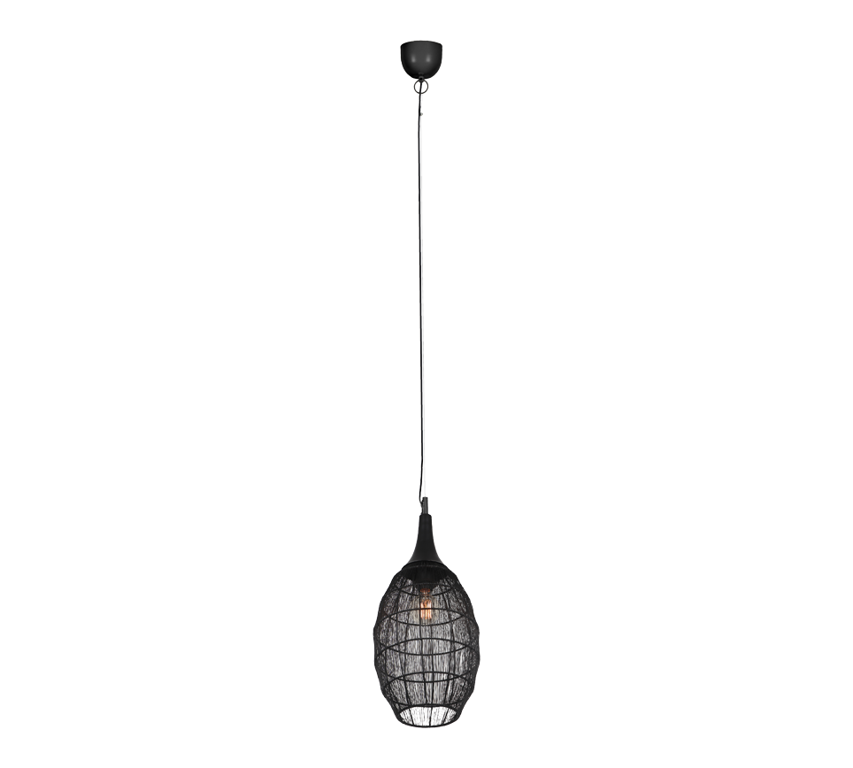 Hanglamp Beemmona Mat Zwart Ø26 cm - Set van 3 - Afbeelding 4