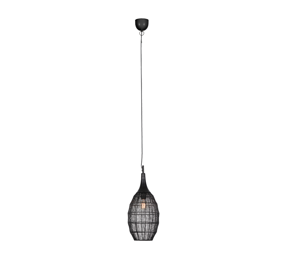 Hanglamp Beemmona Mat Zwart Ø26 cm - Set van 3 - Afbeelding 5