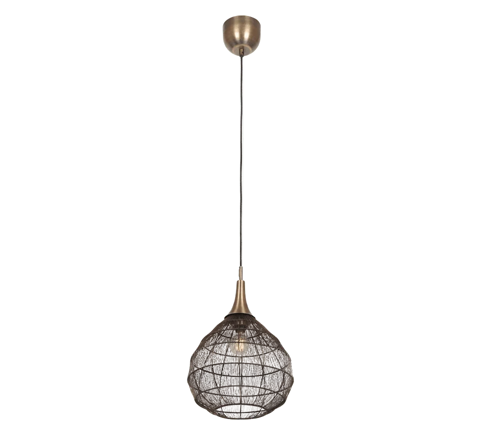 Hanglamp Grostek brons metaal Ø42 cm, verstelbaar snoer, set van 3, moderne warme uitstraling