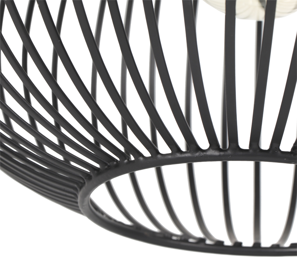 Hanglamp Reeraro Mat Zwart - Set van 3 - Afbeelding 5