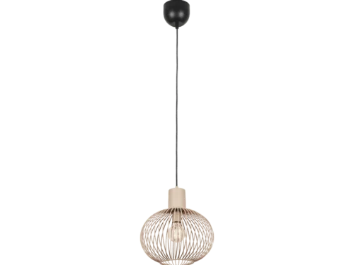 Griemis hanglamp zand Ø33 cm met metalen kap en open draadontwerp, set van 3