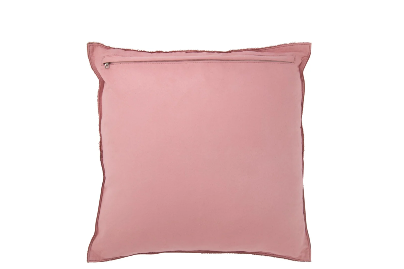 Kussen Slirrena Rood 45x45 cm met rits, gladde afwerking en luxe leerlook rand