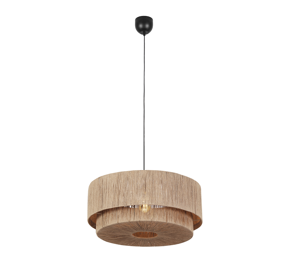Hanglamp Hesir Mat Zwart Ø60 cm - Set van 3