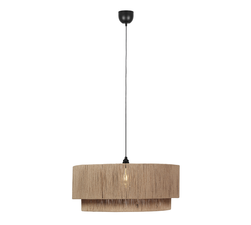 Hanglamp Hesir Mat Zwart Ø60 cm - Set van 3 - Afbeelding 2