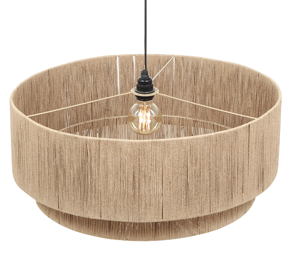 Hanglamp Hesir Mat Zwart Ø60 cm - Set van 3 - Afbeelding 3