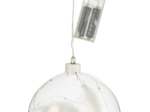 Decoratiebal Nils Glas Wit