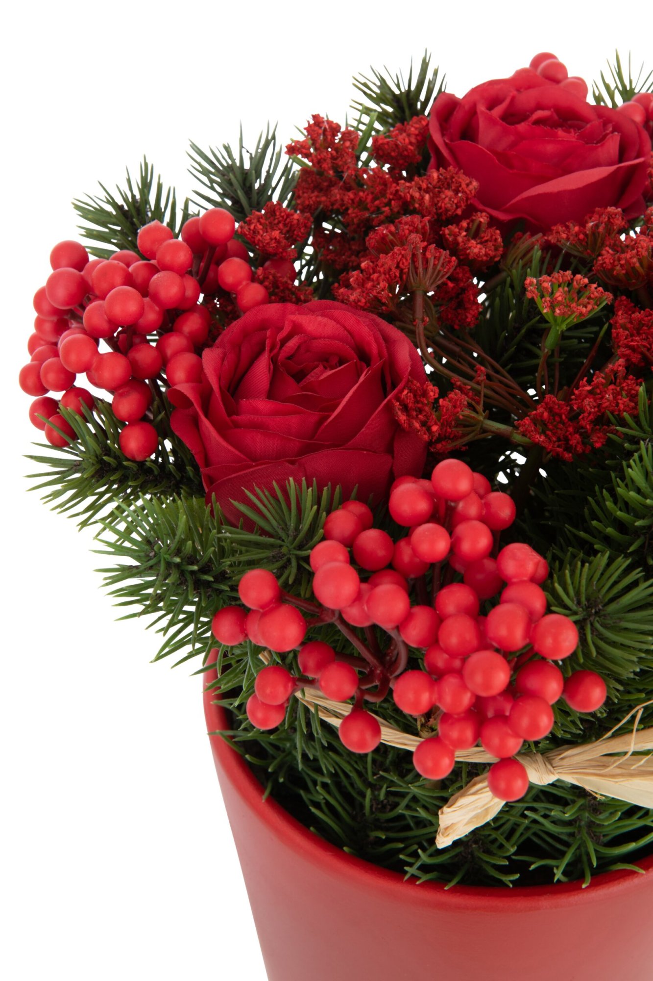 Kunstbloem Dimmona Textiel Rood