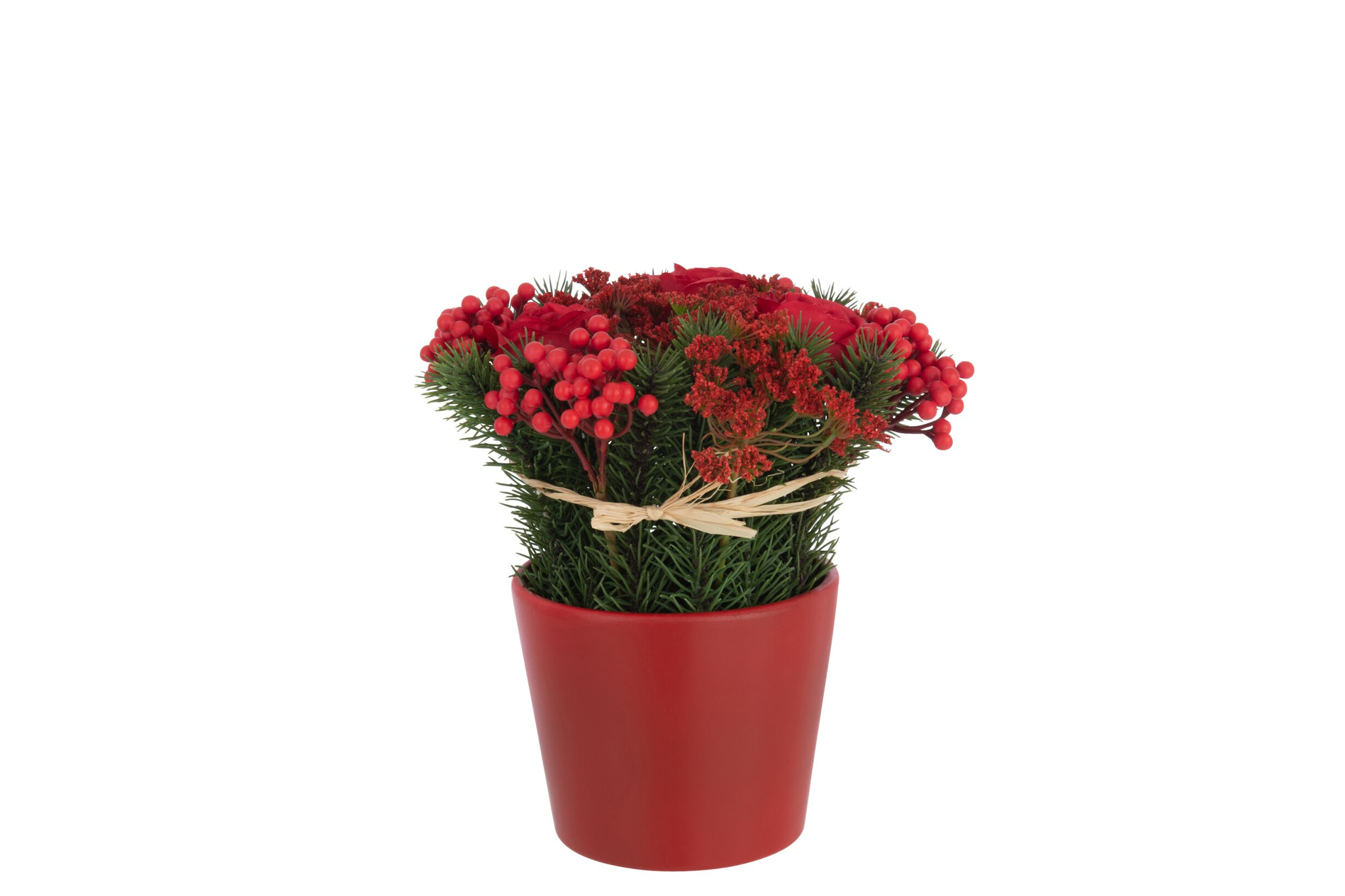 Kunstbloem Dimmona Textiel Rood - Afbeelding 2