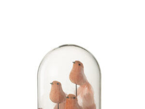 Decoratiefiguur Cestin Glas Rood H26 cm