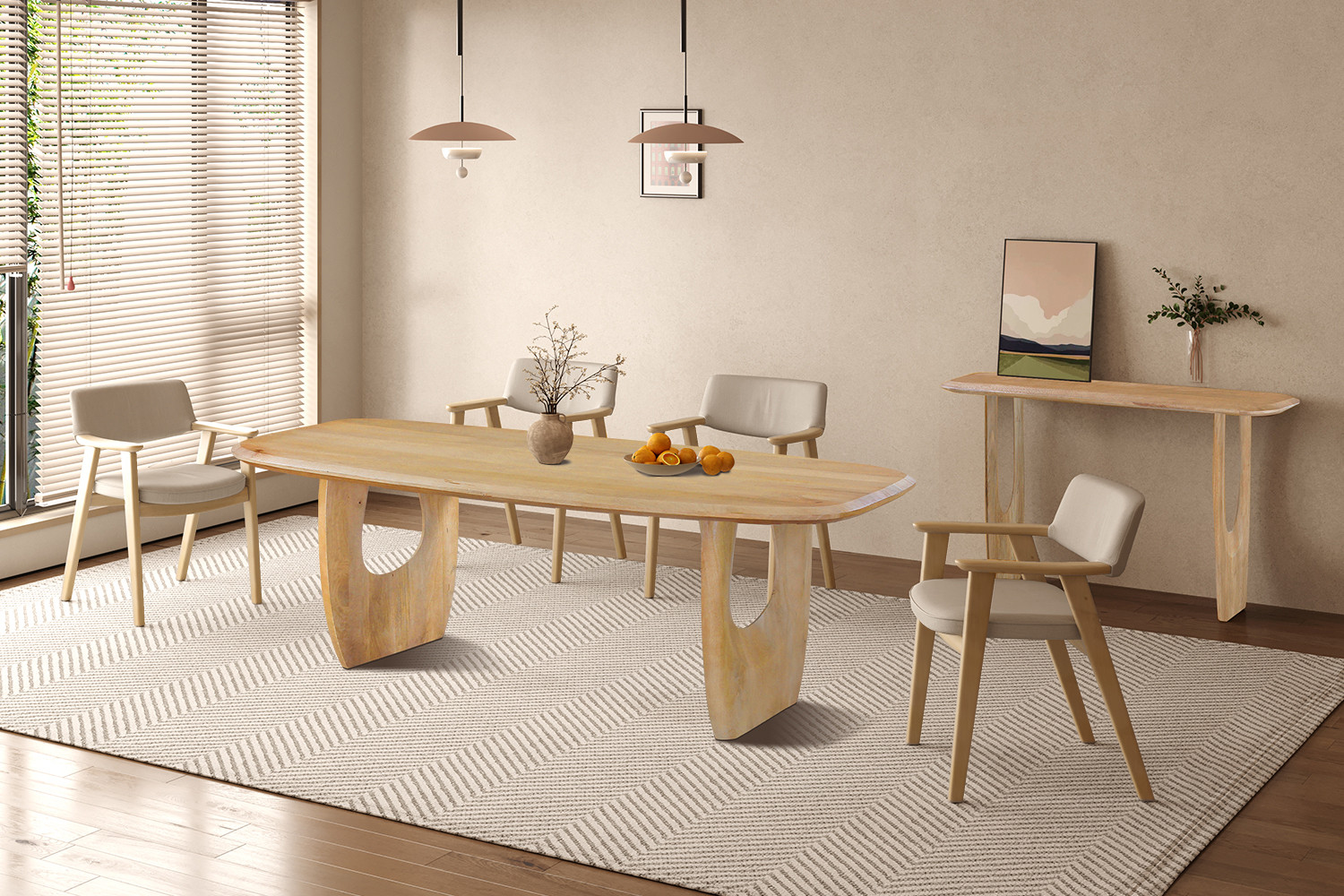 Sidetable Flaullang Mangohout 120 cm - Afbeelding 3