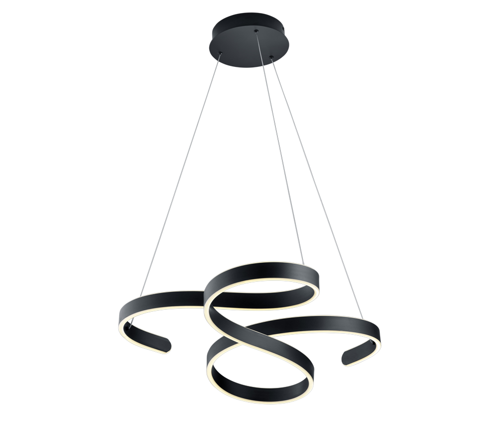 Hanglamp Dautonte Antraciet - Set van 3