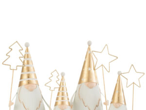 Kerstboom Dinant Metaal Wit H30 cm - Set van 2