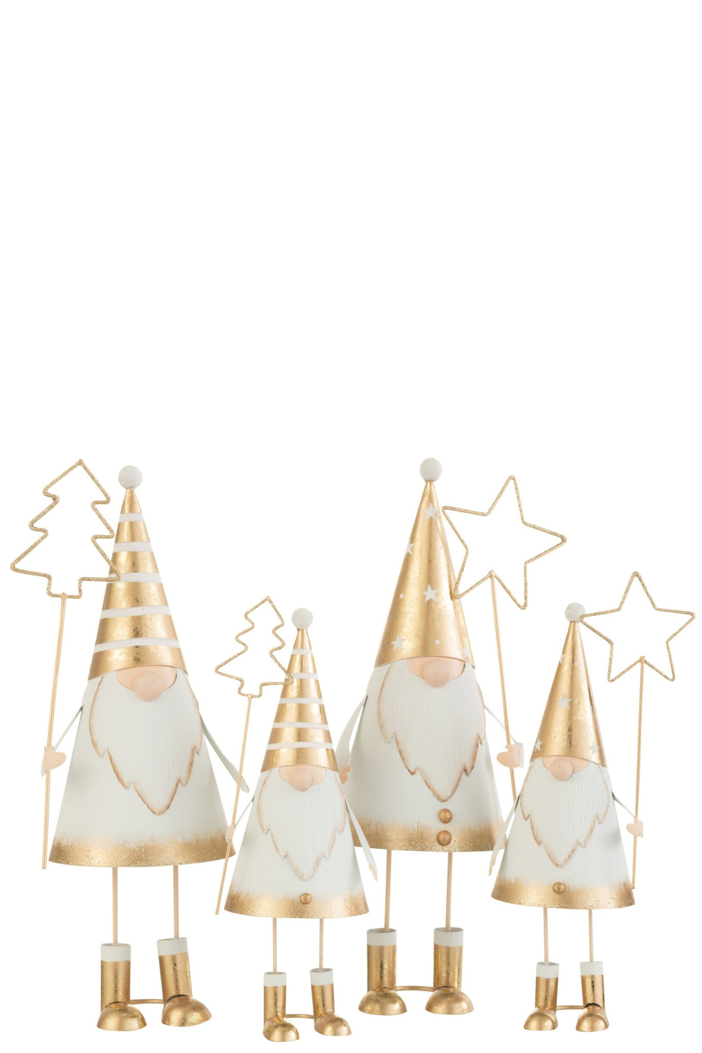 Kerstboom Dinant Metaal Wit H30 cm - Set van 2