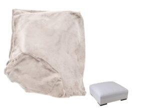 Poef Toomero Velvet Beige
