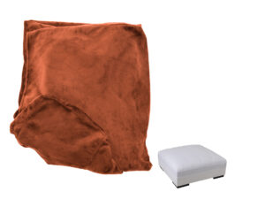 Poefhoes Ravek Oranje 105x105 cm