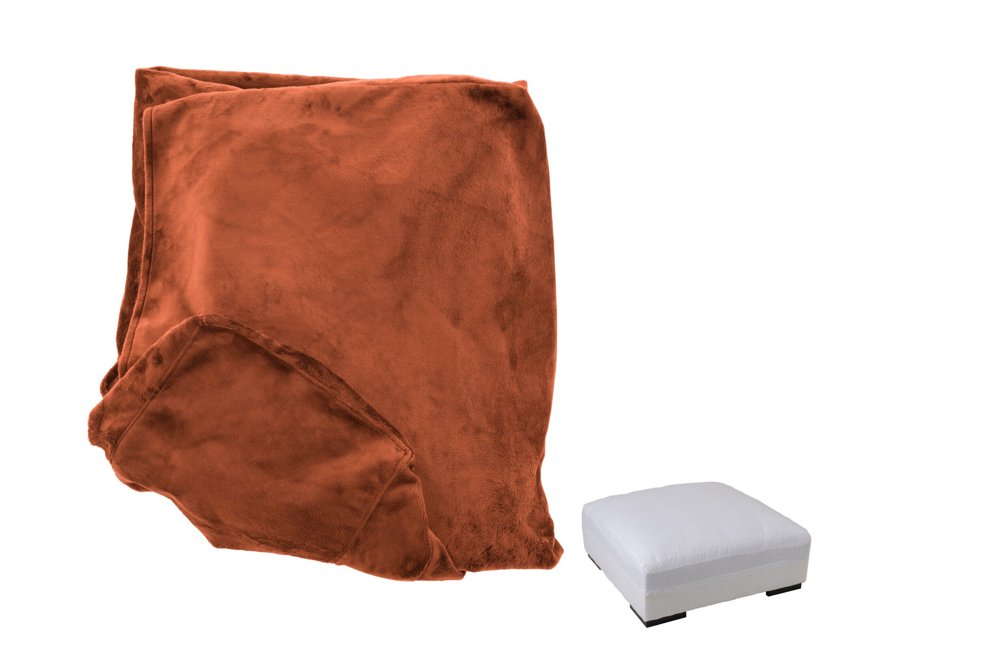 Poefhoes Ravek Oranje 105x105 cm