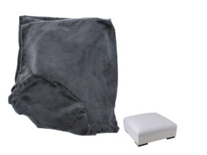 Poefhoes Jaurdes Grijs 105x105 cm
