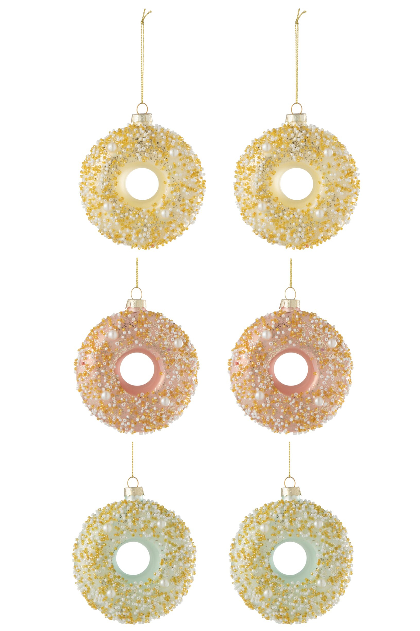 Decoratiehanger Labil Glas Meerkleurig - Set van 6 - Afbeelding 2