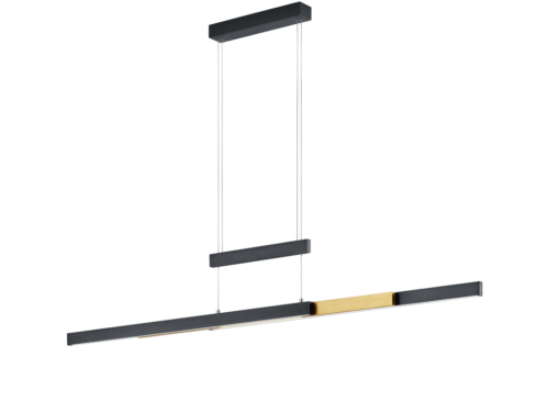 Hanglamp Sausol mat zwart, set van 3 met slank design en geïntegreerde LED