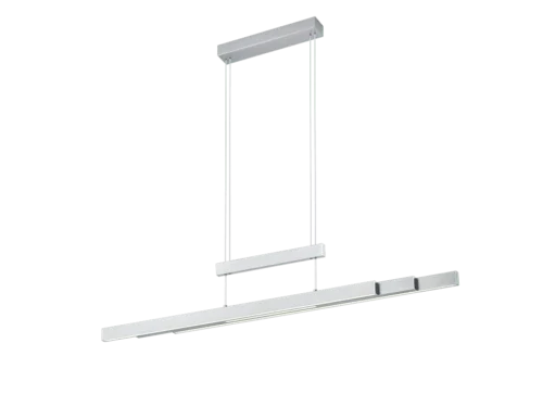 Hanglamp Jeernon mat nikkel, set van 3 met strak metalen ontwerp en geïntegreerde LED-lichtbron