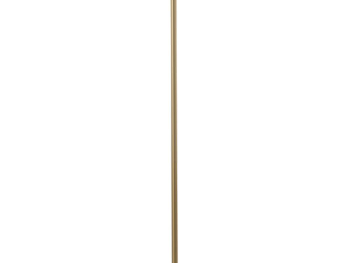 Lamp Meskano Glas vloerlamp in goud met transparant glas en slanke LED-voet, 154 cm hoog